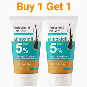 [BUY 1 GET 1 FREE]5% Minoxidil Hair Growth Scalp Massage Cream with Keratin & Ginger for Men Women Prevents Loss Repairs Follicles Promotes Fast Regrowth Strengthens Roots