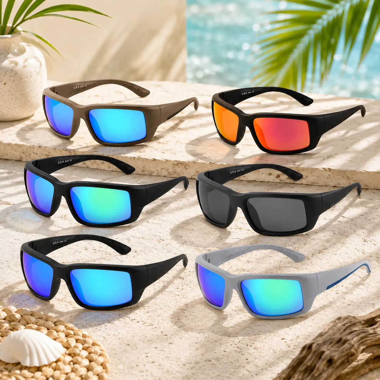 Fantail Polarized Sports Sunglasses - Lightweight UV Protection Eyewear for Men, Ideal for Cycling & Fishing