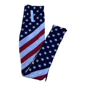 One Size USA American Flag Patriotic 4th of July Leggings