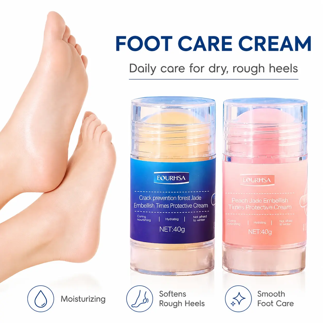 Buy 1 Get 1,Foot Care Cream,Anti Cracked Foot Cream,Moisturizing,Anti Crack,Softening and Nourishing Cream for Dry,Cracked Feet heel treatment anti-crack lotion crema hidratante para pies beauty repair stick hand balm, Hydrating