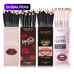 48-Color Matte Set, Lip Liner Kit, Waterproof and Long-Lasting, Easy to Apply for Full Lips, Defines Sexy, Unique Lips in Coffee Shades #GLOBAL PICKS