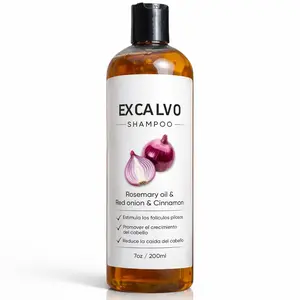 Lexenic Excalvo Shampoo - Excalvo Shampoo for Men with Rosemary Oil & Red Onion & Cinnamon Extract, Less Hair Loss, More Density, Stronger Roots, 7oz/200ml (1)