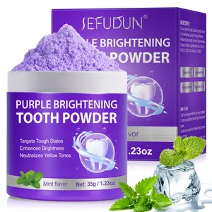 Sefudun Tooth Powder 35g, Teeth Brightening Powder, Teeth Whitening & Cleaning, Gentle Formula, Effective Stain Removal, Fresh Breath, Portable Packaging, Teeth Stain Cleaner