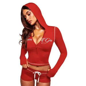 BLARE PANELLED HOODIE - RED