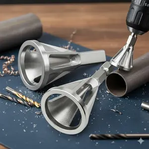 Professional Metal Deburring Tool Kit - High-Speed Steel Chamfer Tools, Anti-Slip Drill Bit Set, Multi-Functional Edge Finisher, Quick Burr Remover, Durable Chamfer Cutter for Pipes and Sheets