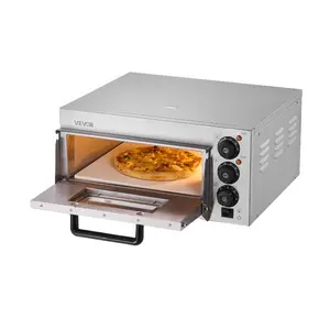 VEVOR Pizza Oven Electric, 24 Commercial Countertop Pizza Oven, 842F Max Temp, 4200W Indoor Pizza Maker with Thermometer, Dual Temp Control Knob, Even Heat Pizza Cooker for Restaurant and Home Use