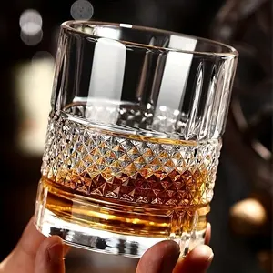 Crystal Whiskey Glass Set, Premium Drinking Glasses, Holds Large Ice Cubes, Perfect for Cocktails and Drinks, Enhances Drinking Experience, Whiskey Glass Gift, 2pcs/6pcs