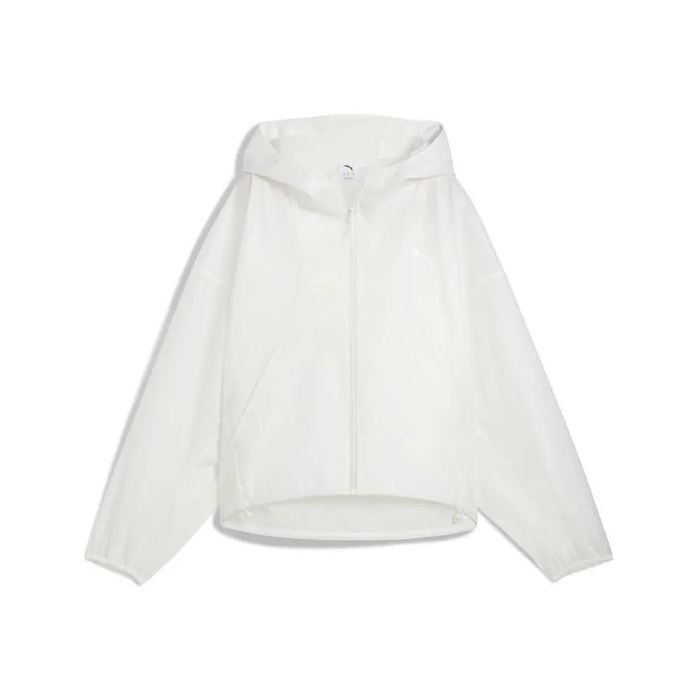 PUMA Womens Wardrobe Essentials Oversized Wind Jacket Athletic Outerwear Casual - White