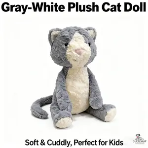 Cat Plush Toy for Kids, Perfect Gift for Grandchildren, Adorable Cuddly Soft Stuffed Animal for Play and Comfort