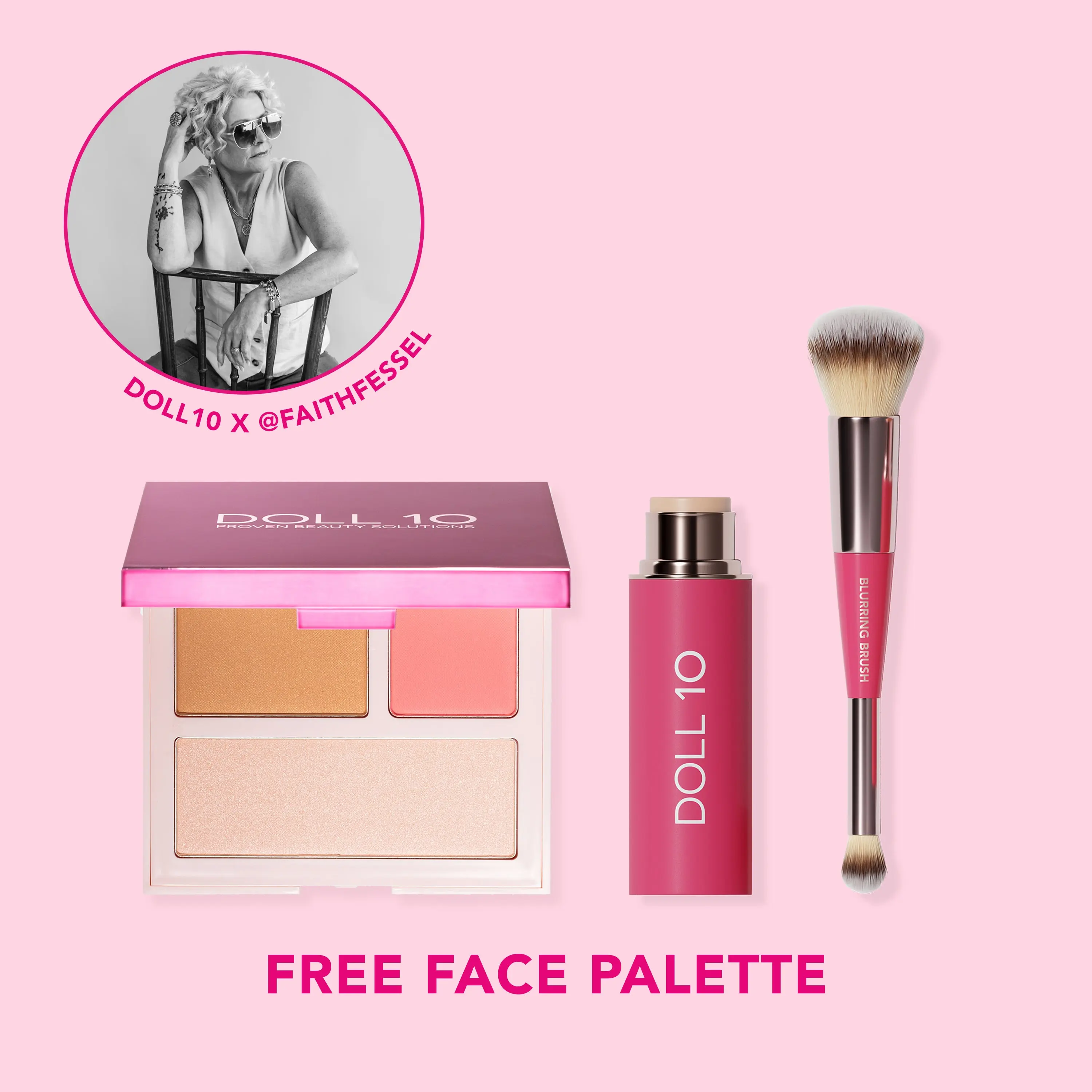 Filtered Face by Faith Bundle | Peptide Blur Stick & Talc-Free Face Palette