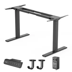Gamork Electric Standing Desk Frame for Home or Office 70"x70", Stand Up Desk Frame with 220lbs Powerful Motor & 3 Memory Settings, Height and Length Adjustable Sit Stand Desk Legs , DIY Computer Desk Parts