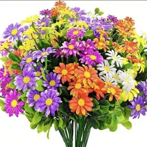 Memorial Flowers Set of 10, Artificial Mixed Flower, Honor Fallen Soldiers Memorial Day Indoor Outdoor Grave Decoration, Model Xinghao Design, Ca Prop 65 Compliant, Faux Outdoor Flowers, Artificial Flower Decorations