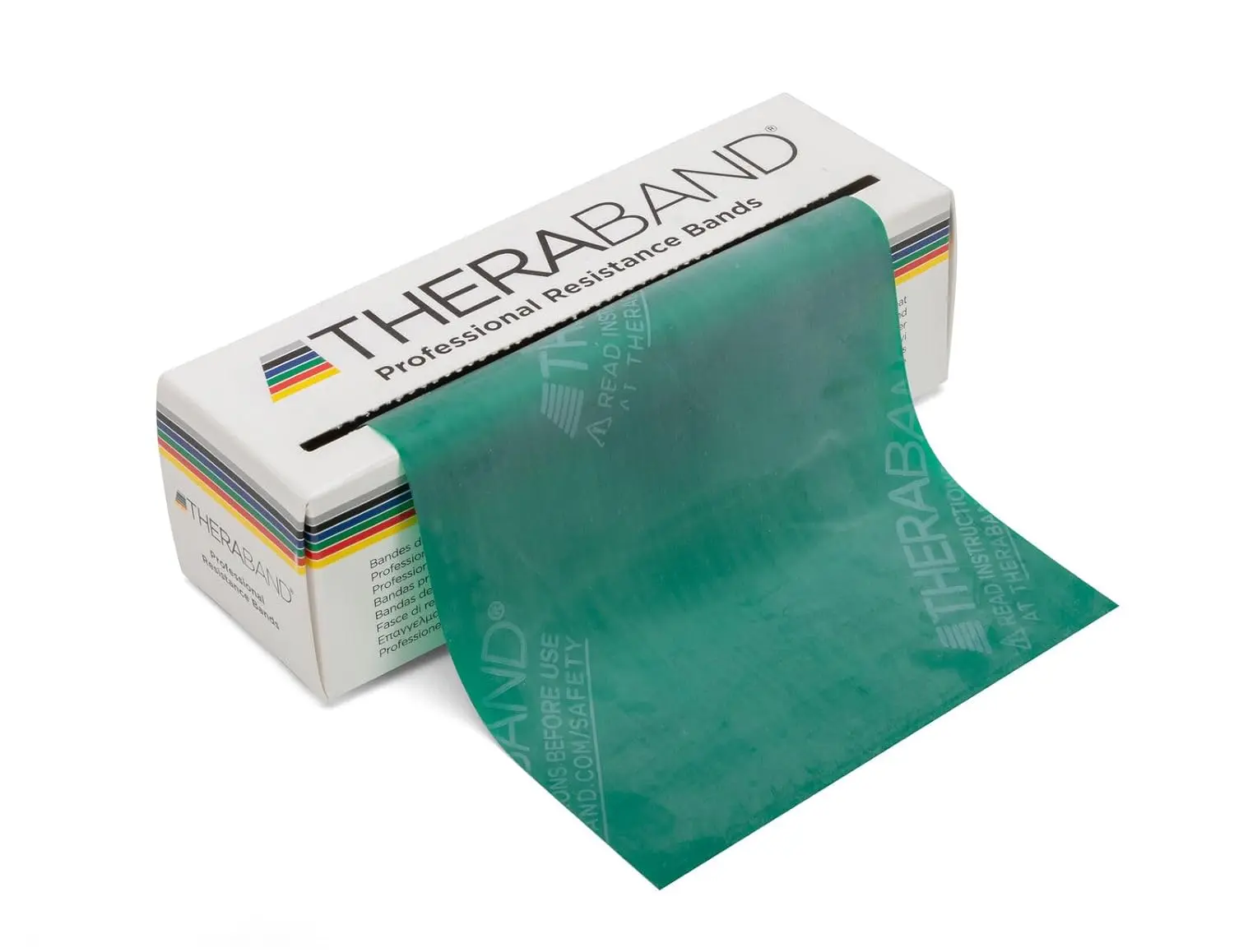 THERABAND 4.6 lbs Resistance Bands, 6 Yard Roll Professional Latex Elastic Band For Upper & Lower Body, Core Exercise, Physical Therapy, Pilates, Home Workouts, & Rehab, Green, Heavy, Level 4