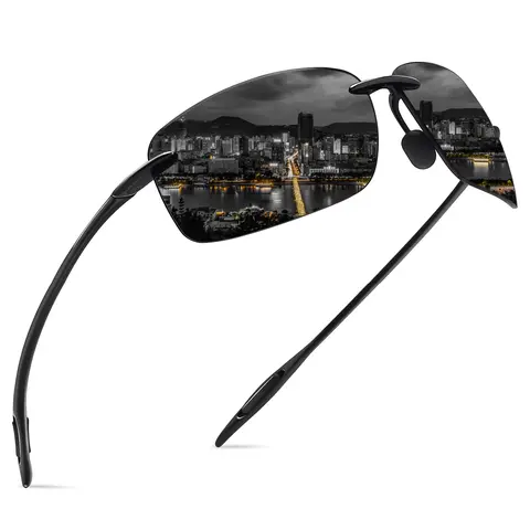 MAXJULI Unisex Lightweight Sports Sunglasses - TR90 Rimless Edgeless Frame, HD Polarized Anti-Glare Lenses, 40x61mm, Lens Height:40mm, 30-Day Money Back Guarantee, for Running, Multi-Sports, Daily Wear, Women's Sunglasses