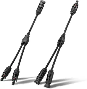 Solar Connectors Y Branch Parallel Adapter Cable Wire Plug Tool Kit for Solar Panel