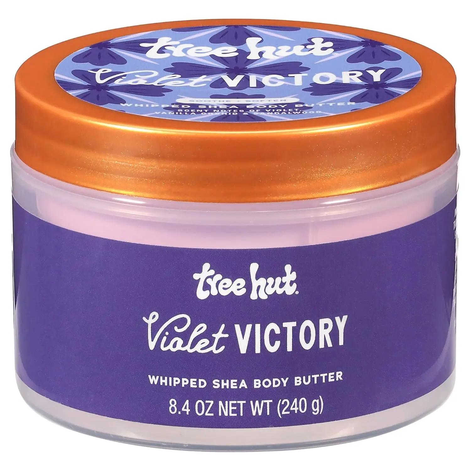 Tree Hut Violet Victory Whipped Shea Body Butter, Hydrating & Nourishing Body Lotion with Natural Oils, Moisturizer for Soft & Smooth Skin, 8.4 Oz