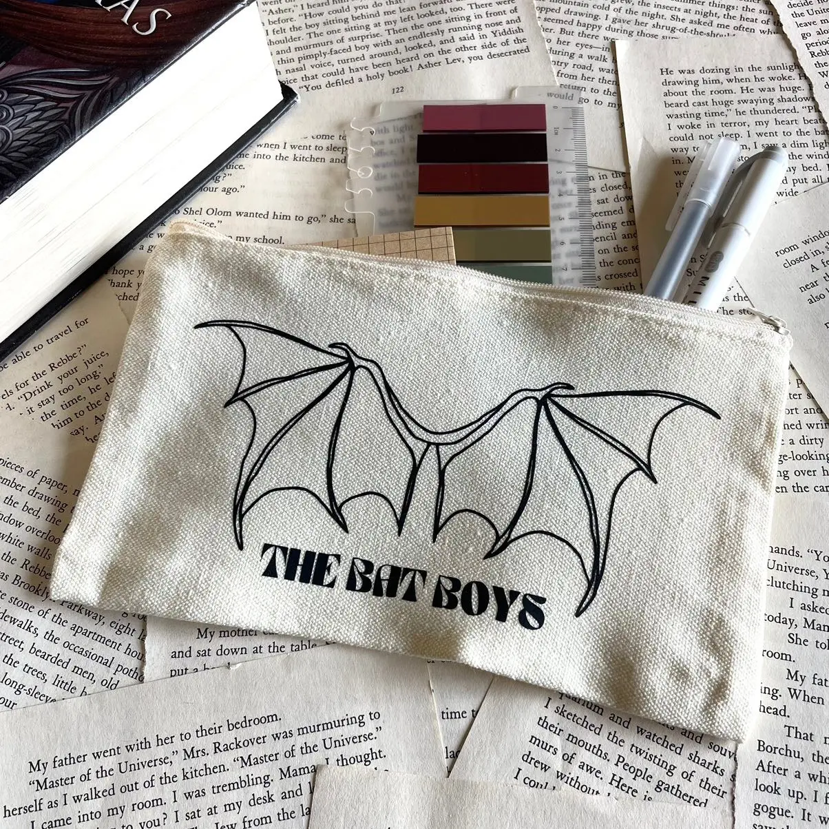 The Bat Boys Annotation Pouch | The Literary Duckling | Reading Bag | Annotation Supplies Holder