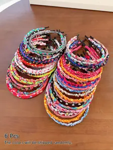 Cute Bunny Ear Hairbands for Girls, Fashion Hair Accessories, Mixed Styles & Patterns, 6-12 Pcs Set, Sweet Design for Kids' Daily Wear