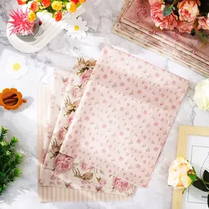 12Pcs Spring Cotton Fabric Bundles 20 x 20 Inch Retro Floral Printed Fat Quarters Pink Flower Quilting Patchwork Squares Sewing Fabrics for DIY Handmade Crafting Home Party Decor