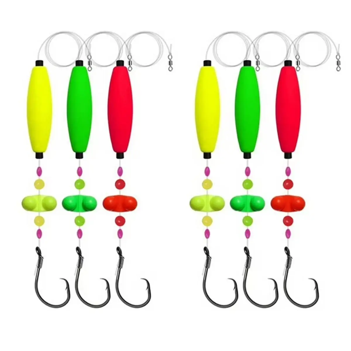 Santee Catfish Rig Kit with 6/0 & 8/0 Circle Hooks, High-Visibility EVA Cigar Floats, and Adjustable Plug - Fishing Equipment for Big Catfish Anglers, Eva Material