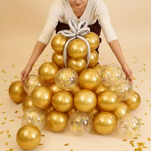 12 Inch Metal Thick Latex Balloons, 60/110 Pieces Decorative Balloons, Chrome Plated Balloons for Birthday Parties, Weddings, Christmas, Outdoor Activities, Metallic Latex Balloons