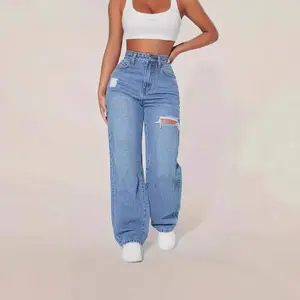 Baggy Jeans Denim Tears Flared Jeans 90s Outfits Cargo Jeans Women's Washed Ripped Jeans Plus Size Clothing Womenswear Bottom Pants Trouser