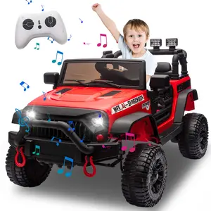 24V Kids Ride On Car with 2.4G Remote Control 400W Motor Adjustable Speed USB MP3 Music Large Display Screen Power Display Belt for Kids Aged 2-4 Perfect Halloween Gift