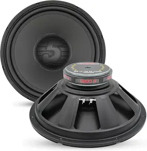 5 CORE 15 Inch Car Woofer Audio 500W 4Ohm Deep Bass Replacement Subwoofer 35-2kHZ Frequency Polypropylene Cone Component Loud Speaker System