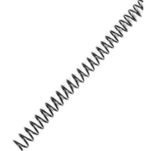 100 Pack Plastic Spiral Binding Coils, 6mm (1/4") Binding Spirals, 30 Sheet Capacity, 4:1 Pitch, Black