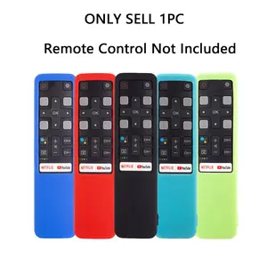 Silicone Remote Control Case, 1 Count Dustproof Remote Control Cover, Remote Control Protector for TCL Smart TV RC802V 49P30FS 65P8S 55C715