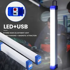 Rechargeable Handheld LED Flashlight, Portable Camping Light with Magnet and Hook, Hanging Portable Emergency Light for Emergencies, Night Market, Outdoor Lighting
