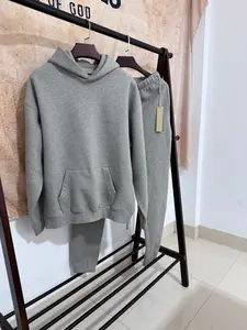 Unisex Dark Oatmeal Loose-fitting Essen-tialsS hoodie set-hooded sweatshirt 192BT212113F and jogger pants 130BT212033F Suits