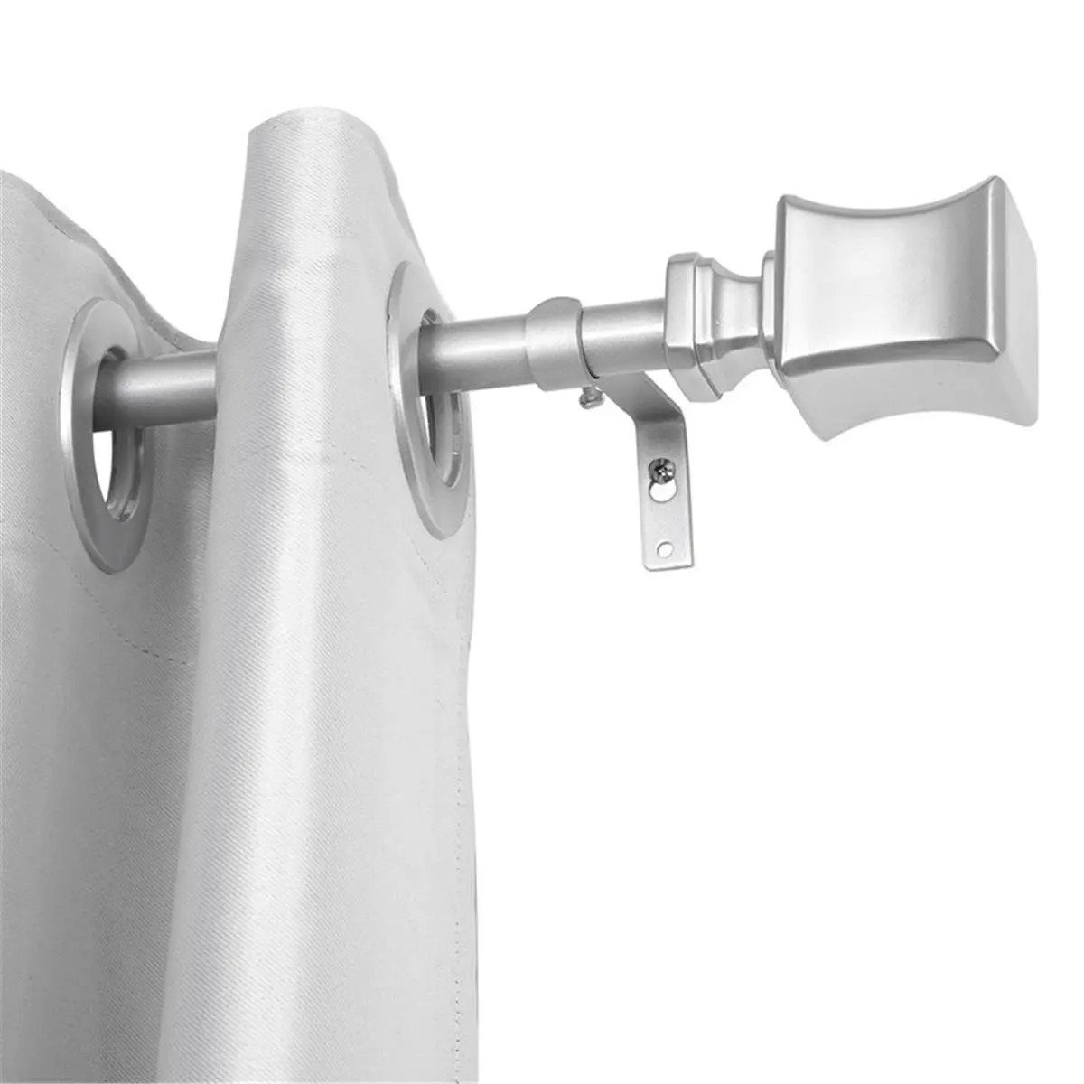 Utopia Alley Curtain Rods, Modern Decorative All-Metal Telescopic Pole for Windows, 48-86 in, Kit with 1 Inner Rod, Curtain Rods For Windows