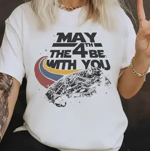 May The 4th Be With You Shirt, Movie Fan Shirt, Science Fiction Graphic Tee, May 4th Vacation Shirt, Retro Galaxy Shirt