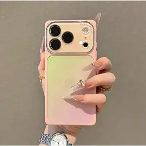 Stylish Square Gradient Color-Blocking Phone Case - Full Coverage, Personalized Fit for iPhone 17 Pro Max, 16, 15, 14 Smartphone Shell Protective Shell