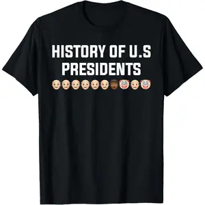 100% Cotton Golf Gift T-Shirt For Men and Women History Of U.s Presidents T-Shirt