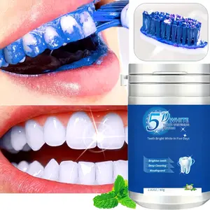 5D White Remineralizing Hydroxyapatite Tooth Whitening Powder, Teeth Brightening, Teeth Brightener, Deep Cleaning, Cleansing, Fresh Breath, Ideal For Oral Health & Hygiene Gift, Tooth Cleaning Powder For Daily Life