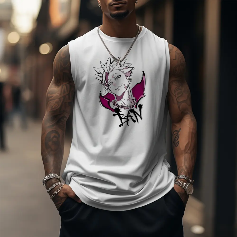 The Seven Deadly Sins 90s Graphic Sleeveless Tank Tops Men Vest Streetwear Outfits Men Vacation Outfits Sleeveless Shirt