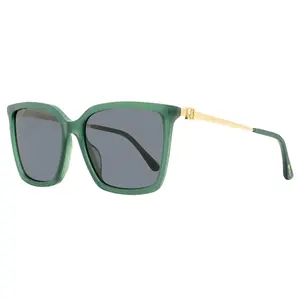 Jimmy Choo Square Sunglasses Totta /G 1EDIR Green/Gold 56mm
