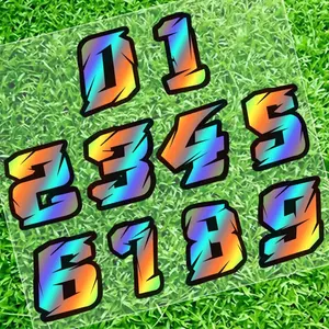 Colorful laser motorcycle racing digital stickers DIY modified car decoration motorcycle helmet personalized stickers Automotive digital stickers