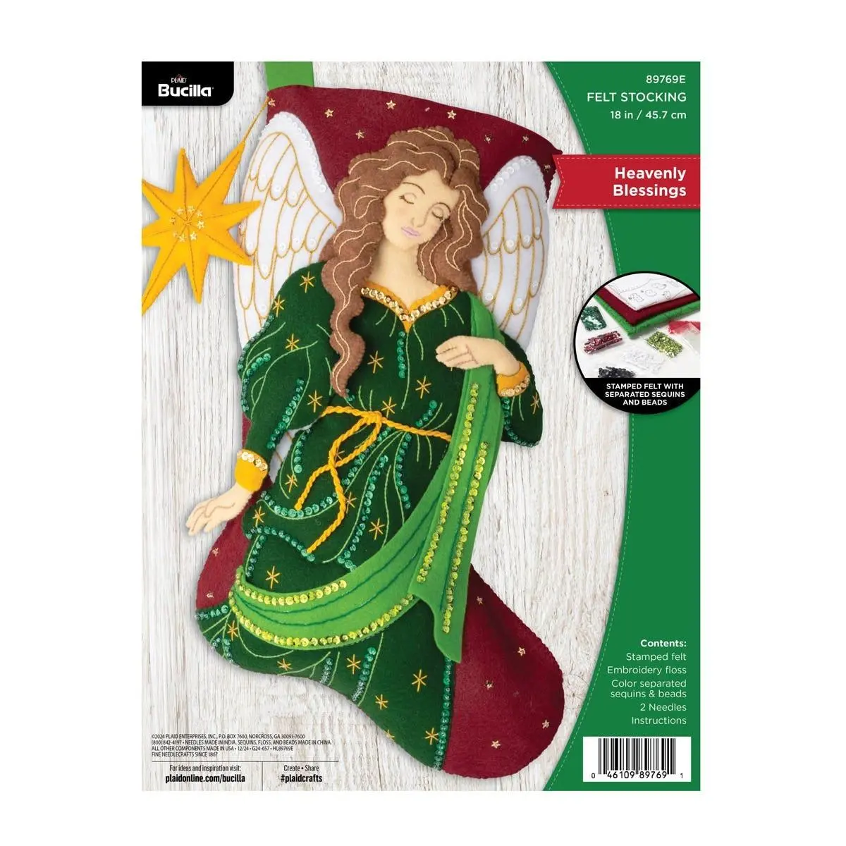 Bucilla® Santa’s Heavenly Blessings - Seasonal Felt Stocking Kits – 89769E