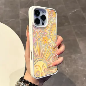 Chic Magnetic Case for iPhone11/12/13/14/15/16/promax sun totem MagSafe Ready, Anti-Slip, Ultra Thin | Aesthetic Touch for Daily Use