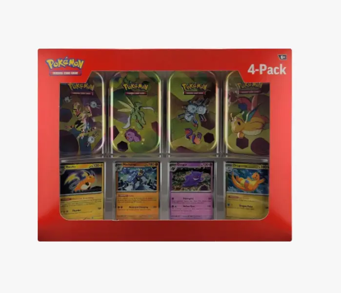 Trading Card Collectible 151 Bundle - 4 Sealed Mini Tins, 4 Promo Cards, Poke Packs, TCG Booster Packs, Sealed Booster Packs