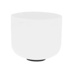 White Quartz Singing Bowl Set 432Hz Meditation Sound Bowl with Rubber Ring and Striker for Yoga Chakra Healing Stress Relief Home Studio Use