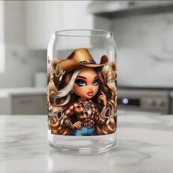 Cowgirl - UVDTF Wrap for cups/hard surfaces sticker