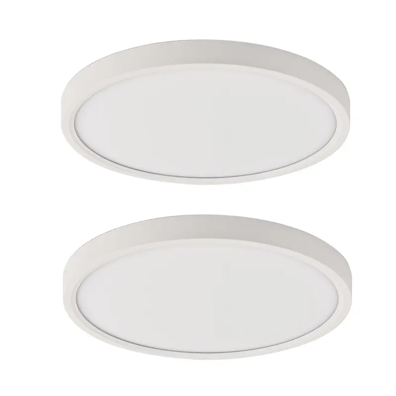 Flush Mount LED Ceiling Light Fixture 2 Packs 12 Inch Adjustable 3000K, 4000K, 6000K White LED Lighting