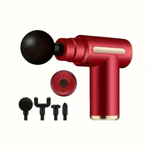 Portable Handheld Lightweight Massager, 6-speed Adjustable Deep Tissue Therapy Muscle Massager with 4 Replacement Massage Heads, Professional Massage Tool for Home & Travel, Portable Design