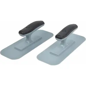 Plastic Trowel Kit 2 count Lightweight Finishing Plastic Trowel Round End Finishing Trowels Suitable for Scrape,Plastering and  Walls(D1147TZ-1)
