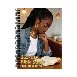 365-Day Bible Study Plan for Women, Spiral Notebook for Spiritual Growth, Inspirational Faith Journal, Daily Devotional Planner, Guided Journal
