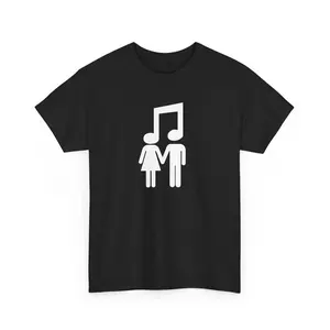Music Connects People Unisex Heavy Cotton Tee, Music Lover Gift, Musical Shirt, Music Apparel, Concert Tee, Artist Tee